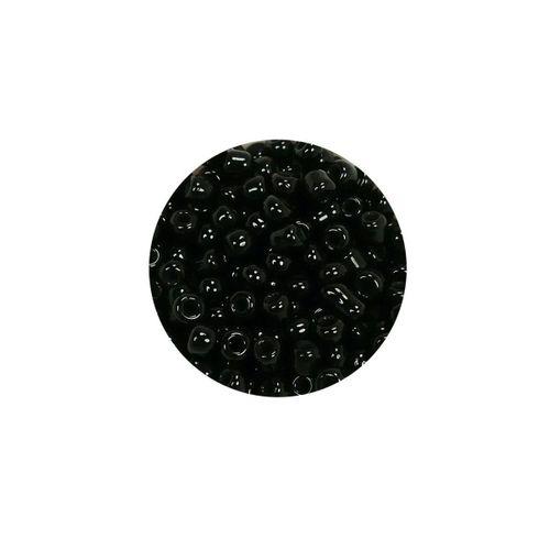 Dökme Cam Kum Boncuk (8/0) 3 mm - 60 Gram - Parlak Siyah - BNC211