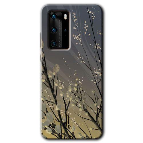 Huawei P40 Pro Kılıf HD Desen Baskılı Arka Kapak - Branches Flowers