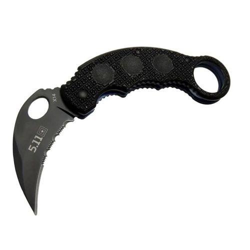 X14 5 11 Siyah Karambit Koleksiyon Çakı 16 Cm - Plastik Sap