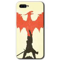 MRCİLETİSİM Oppo Rx 17 Neo Kılıf HD Desen Baskılı Arka Kapak + Temperli Cam - Dragon Hunter 1