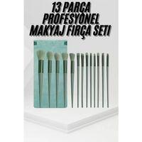 13 Parça Taşınabilir Kılıflı Profesyonel Makyaj Fırça Seti Pudra Allık Fondöten Fırçası