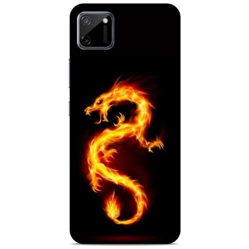 Oppo Realme C11 Kılıf Dragons (26) Tpu Silikon Kılıf Tatoo Ateş Ejderhası