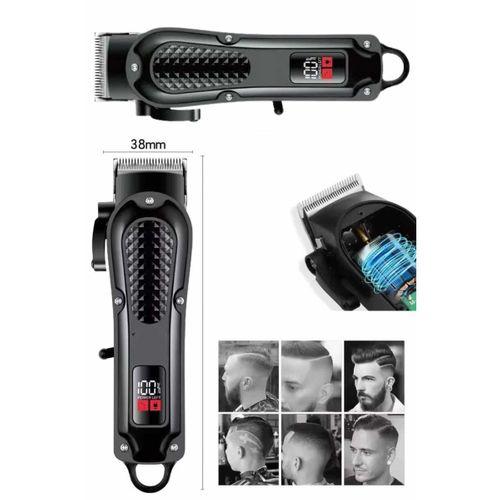 Dijital Profesyonel Kablosuz Saç Sakal Tıraş Makinası Sessiz Paslanmaz Çelik