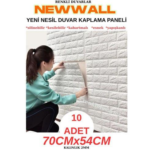 70x54 Cm Kendinden Yapışkanlı 3d Esnek Sünger Duvar Kaplama Kağıdı Paneli 10 Adet