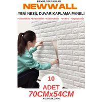 70x54 Cm Kendinden Yapışkanlı 3d Esnek Sünger Duvar Kaplama Kağıdı Paneli 10 Adet
