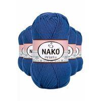 5 Adet Pırlanta Amigurumi El Örgü İpi Yünü Koyu Mavi 10084