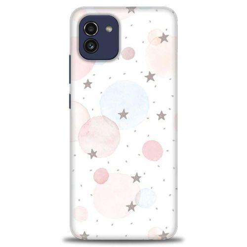 Samsung Galaxy A03 Kılıf HD Baskılı Kılıf - Yıldız Puantiye + Tam Ekran Koruyucu
