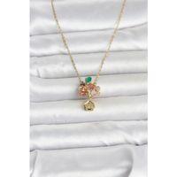 316L Çelik Zincir Gold Renk Uçan Balon Ev Figür Kadın Kolye