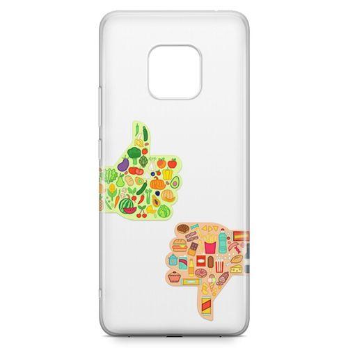 Huawei Mate 20 Pro Kılıf Sağlıklı Sağlıksız Arka Kapak Koruma Desenli Full Koruyucu