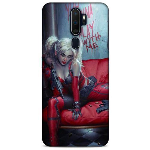 Oppo A5 2020 Uyumlu Kılıf Harley Quinn (22) Tam Koruma Kılıfı Kırmızımsı kahverengi