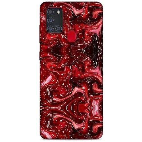 Mermer Desenli (45) Tema Liquid Air Kılıf Şarap Samsung Galaxy A21s Kılıf