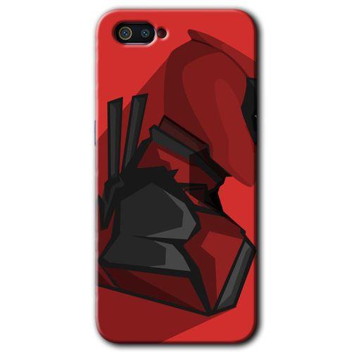 Realme C2 Kılıf HD Desen Baskılı Arka Kapak + Temperli Cam - DeadPool