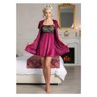 Fuşya Kadife Sabahlık & Gecelik Takım 2' Li - 1427