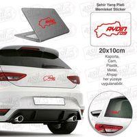Aydın İli 09 Plaka Kodu Memleket Kırmızı Yarış Pisti Sticker - Oto Araba Etiket, Aksesuar, Tuning