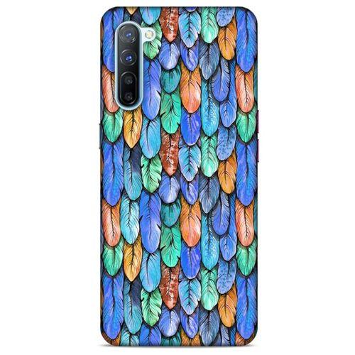 Oppo Reno 3 Kılıf Desenli Özel Seri Tüyler (37) Silicone Cover