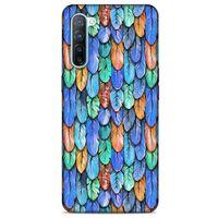 Oppo Reno 3 Kılıf Desenli Özel Seri Tüyler (37) Silicone Cover