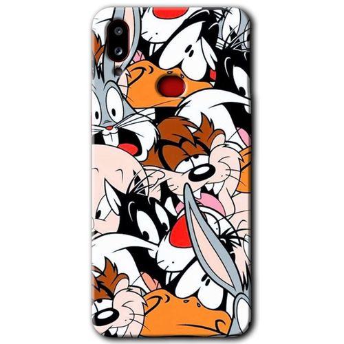 Samsung Galaxy A10s Kılıf Baskılı Kapak - Karakterler + 5D Tam Kaplayan Cam