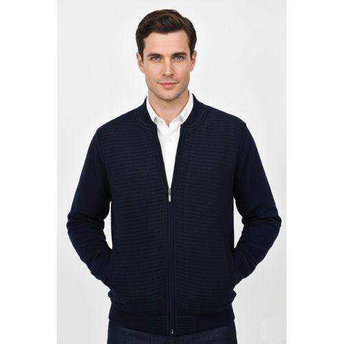 Erkek Hakim Yaka Astarlı Triko Fermuarlı Mont BGL-ST04831