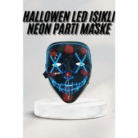 Led Işıklı Neon Maske Cadılar Bayramı Maskesi Korkunç Korku Maskesi