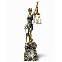 26x7 Cm Polyester Saatli Adalet Figürü
