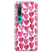 Xiaomi Mi 10 Kılıf Kalpler Arka Kapak Koruma Desenli Full Koruyucu