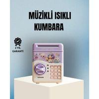 Işıklı Sesli Şifreli Otomatik Para Çeken Kumbara Mor