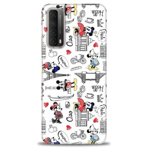 Huawei P Smart 2021 Kılıf HD Baskılı Kılıf - Mickey Şehirde + Tam Ekran Koruyucu