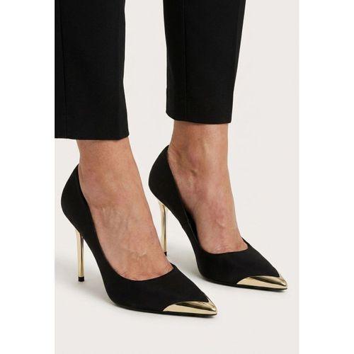 Alis Siyah Saten Stiletto Ayakkabı