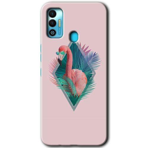 Tecno Spark 7T Kılıf HD Desen Baskılı Arka Kapak - Flamingo