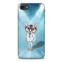 Apple Iphone 7 Kılıf FunnyMaX (40) Fit Silikon Kılıf Açık Mavi Kedi