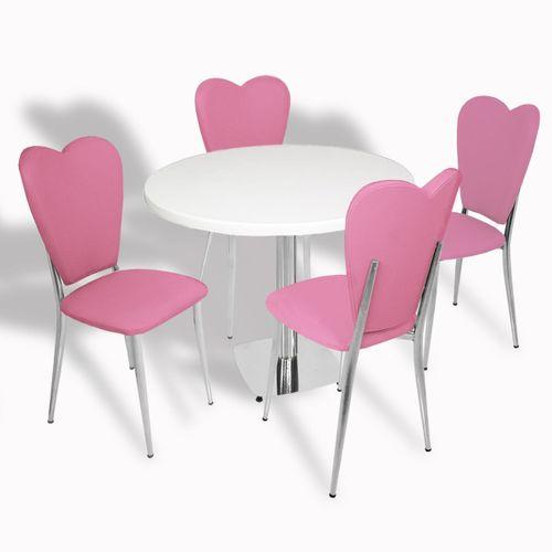 Dockers Tokyo (Werzalit, Allzalit, Vermodin Tabla) - Aşk-ı Derun Mutfak Masa Takımı Q80 - Beyaz - Pembe Deri