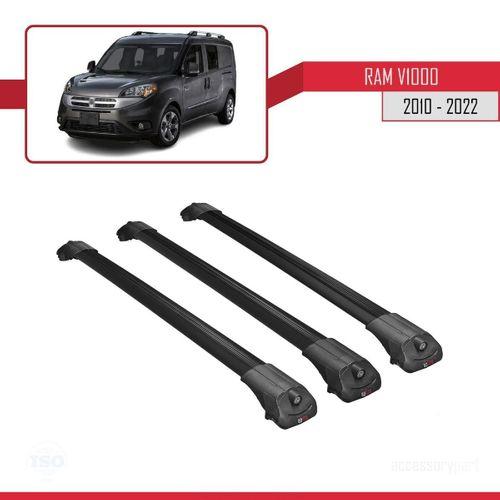 Ram V1000 2010-2022 Arası ile uyumlu ACE-1 Ara Atkı Tavan Barı SİYAH 3 ADET BAR