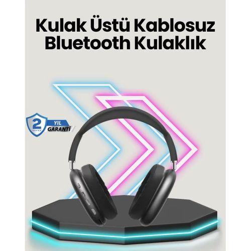 Bluetooth V5.0 Kablosuz Kulak Üstü Kulaklık | Katlanabilir, Mikro Usb Girişli