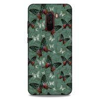 Xiaomi Pocophone F1 Kılıf Kelebek Etkisi (32) Soft Silikon Kılıf Turunu Sarı