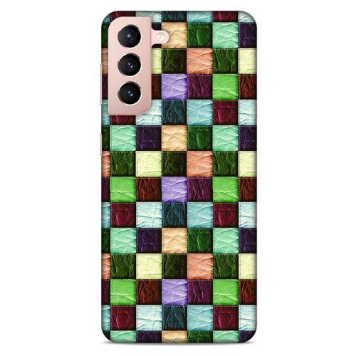 Lopard Samsung Galaxy S21 Uyumlu Kılıf Patchwork (6) Silikon Kılıf