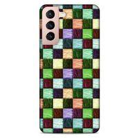 Lopard Samsung Galaxy S21 Uyumlu Kılıf Patchwork (6) Silikon Kılıf