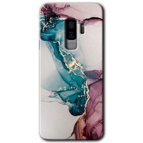 Samsung Galaxy S9 Plus HD Baskılı Kılıf + 9D Tam Ekran Koruyucu - Liquid Mermer