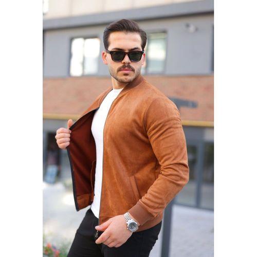 Erkek Scuba Süet Kumaş Bomber Hırka