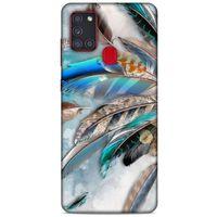 Samsung Galaxy A21s Kılıf Desenli Özel Seri Tüyler (30) Silicone Case