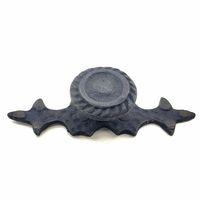 Antika Tarz Dekoratif Pirinç Çizgili Düğme - 25x80 Mm, Oksit