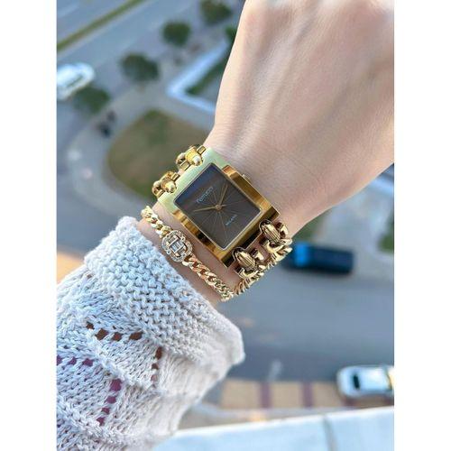 Ferrucci Zincir Tasarım 2 Yıl Garantili 3 Atm Suya Dayanıklı Kadın Kol Saati+Bileklik Z.03649.6