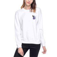 Watercolor Lion Baskılı Beyaz Kadın Sweatshirt