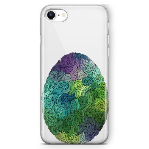 Apple iPhone SE 2020 Kılıf Tüylü Yumurta Arka Kapak Koruma Desenli Full Koruyucu