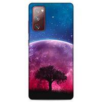 Lopard Samsung Galaxy S20 Fe Uyumlu Kılıf Gece'S (39) Liquid Crystal Kılıf Pembe Ay