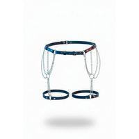 Siyah Jartiyer Harness Zincirli Deri Vücut Aksesuarı - Brf1323