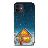 Apple iPhone 12 Kılıf Snowix (8) Baskılı Kılıf Lacivert