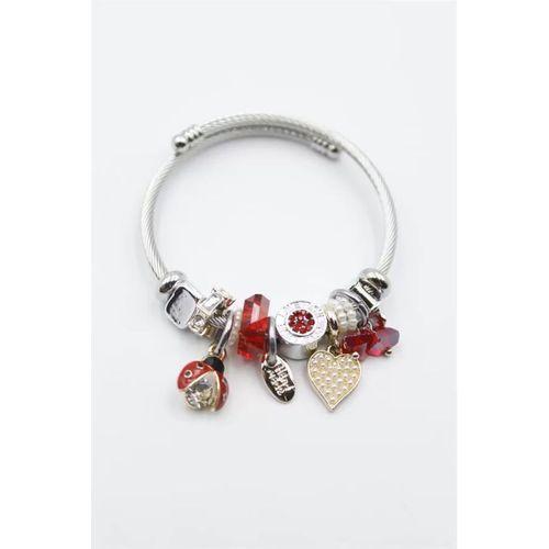 Uğur Böceği Charmlı Bilezik - Kırmızı