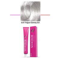 Premium 0.01 Yoğun Gümüş Gri - Kalıcı Krem Saç Boyası 50 g Tüp