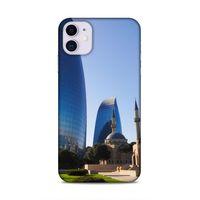 Apple Iphone 11 Uyumlu Kılıf Azarbaijan (37) Silicone Cover Kule ve Camii