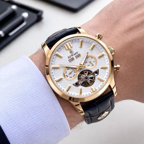 Reward İtalyan Bileklik Hediyeli Deri Kordon Otomatik Mekanizma 5 Atm Erkek Kol Saati W.147667.1